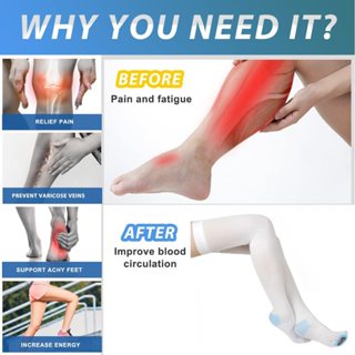 Mama Wonders Anti Embolism Compression Stockings Thigh High Compression Socks 15-20 mmHg
