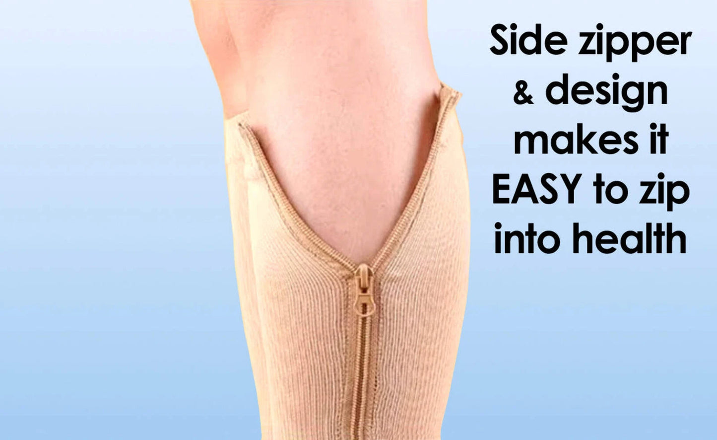 MamaDaily Zipper Compression Socks - Everyday Wear, Long Standing, Flight, Pregnancy