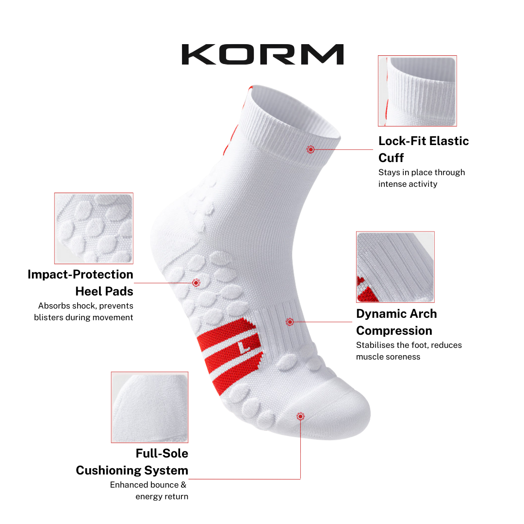 KORM Core 20 Sports Compression Socks Mid Calf | For Better Blood Circulation