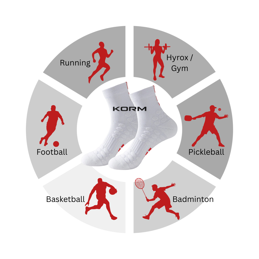 KORM Core 20 Sports Compression Socks Mid Calf | For Better Blood Circulation