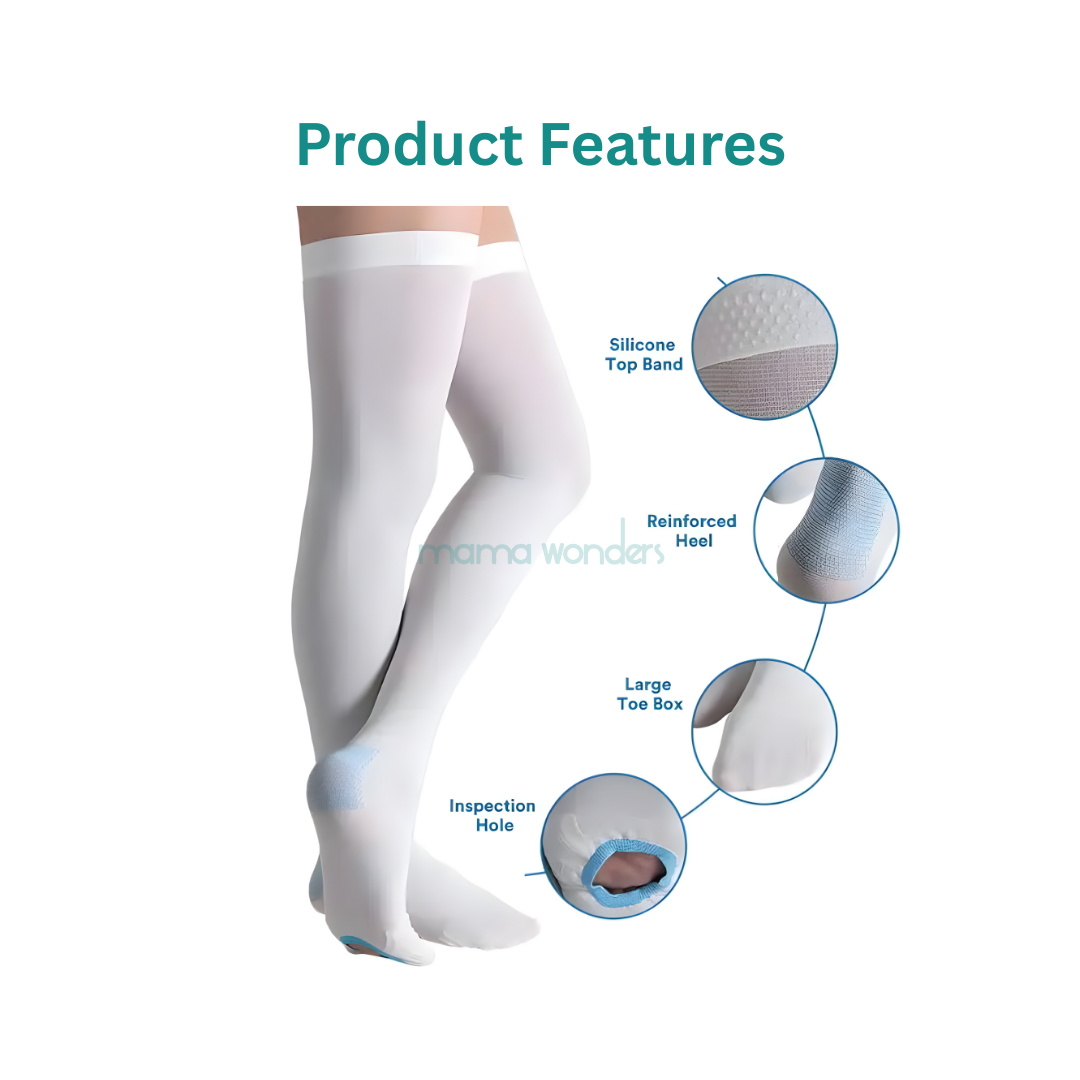 Mama Wonders TED Anti Embolism Compression Socks 15-20mmHg
