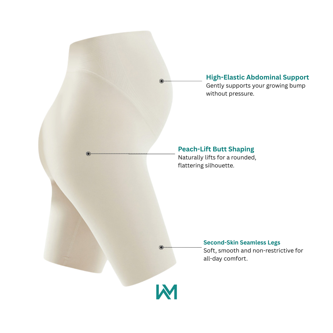 MamaFit Short Maternity Leggings – Seamless Bump Support