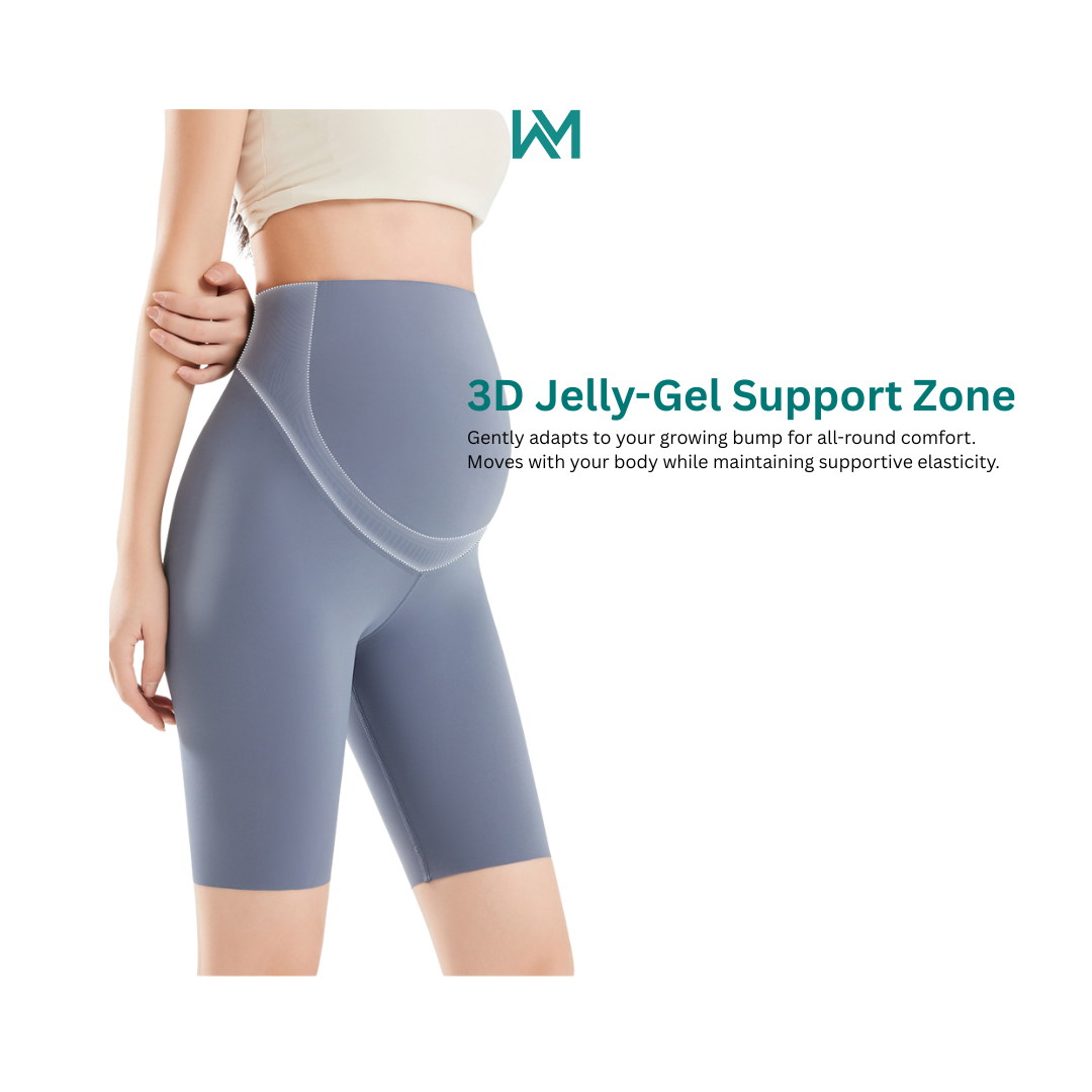 MamaFit Short Maternity Leggings – Seamless Bump Support