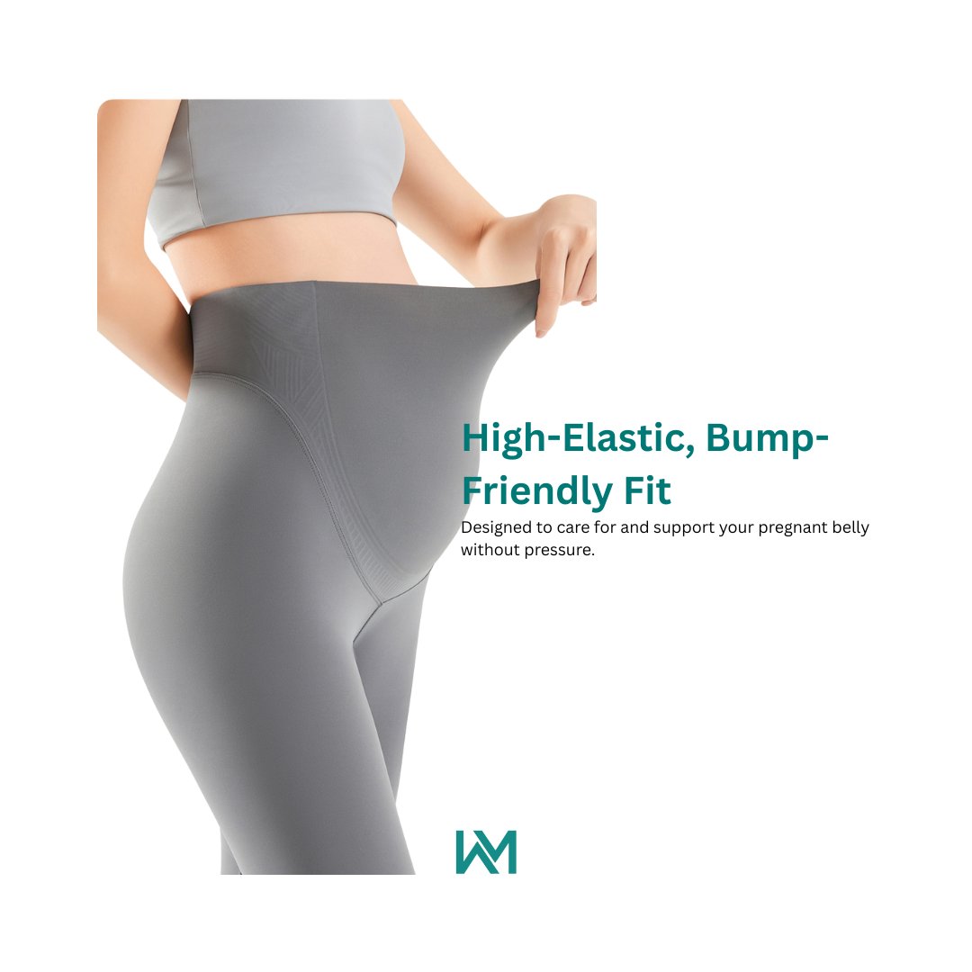 MamaFit Short Maternity Leggings – Seamless Bump Support