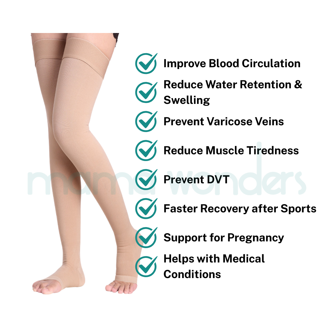 MamaRelief Open Toe Premium Compression Socks