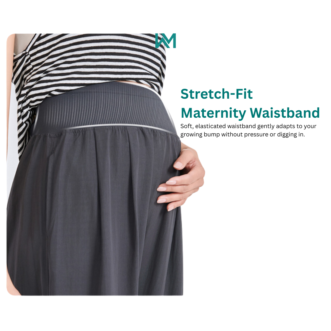 PureBreeze Maternity Shorts – Breathable High Waist Pregnancy Shorts for Daily Comfort