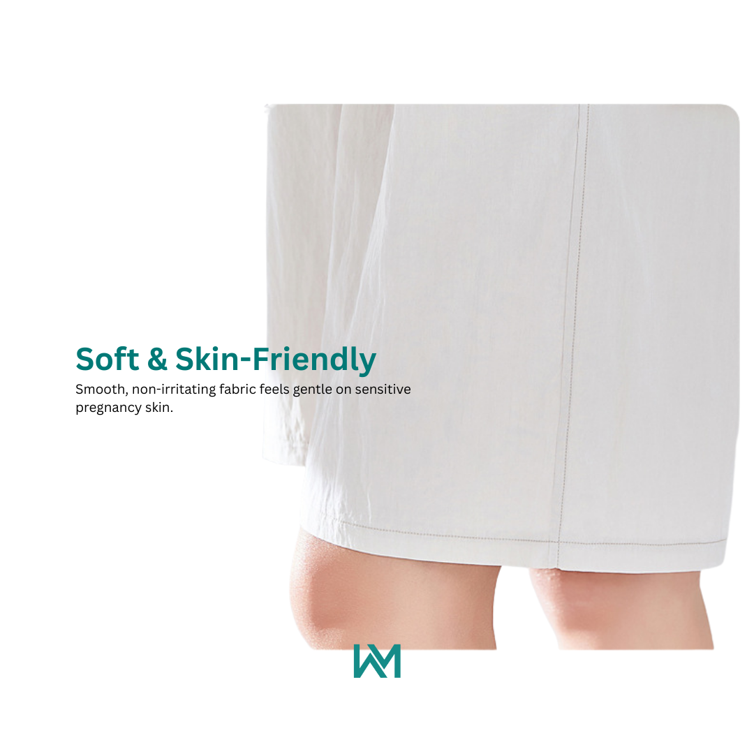 PureBreeze Maternity Shorts – Breathable High Waist Pregnancy Shorts for Daily Comfort