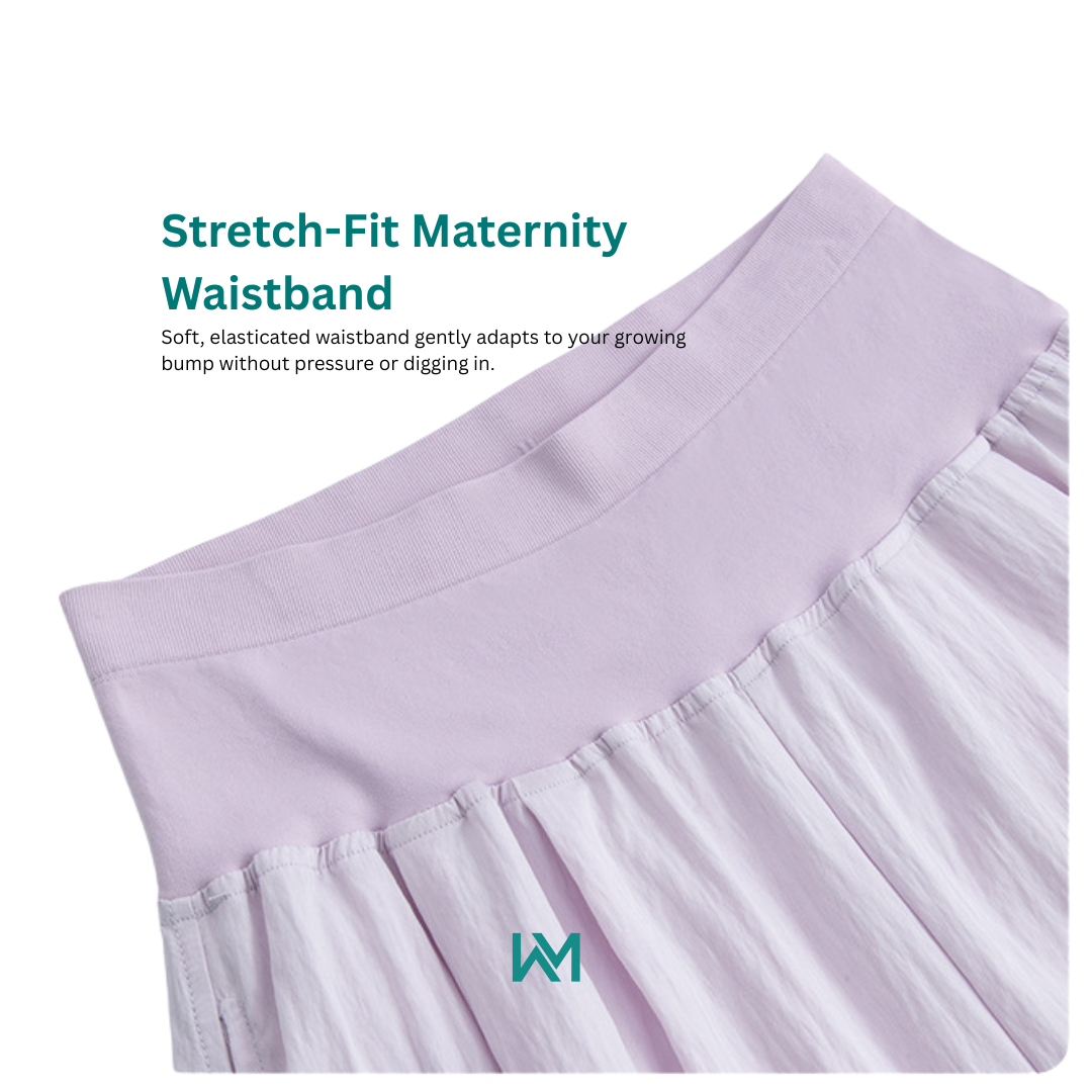 PureBreeze Maternity Shorts – Breathable High Waist Pregnancy Shorts for Daily Comfort