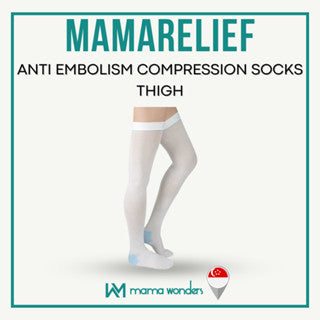 Mama Wonders Anti Embolism Compression Stockings Thigh High Compression Socks 15-20 mmHg